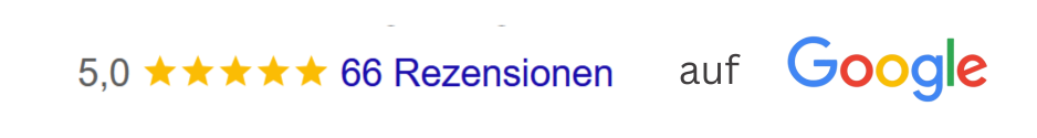 Google Bewertungen Stand August 2025: 66 mal 5-Sterne